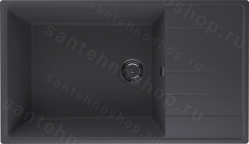 Кухонная мойка Ulgran Quartz prima Prima 860-08 86x50 из кварцевого композита, черный