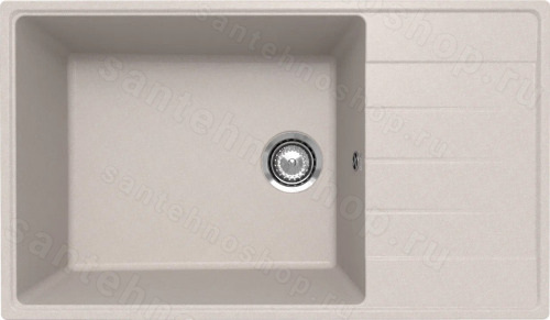 Кухонная мойка Ulgran Quartz prima Prima 860-10 86x50 из кварцевого композита, бежевый