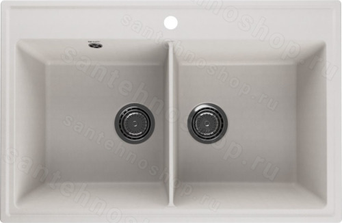 Кухонная мойка Ulgran Quartz ruma Ruma 780-01 78x51 из кварцевого композита, белый