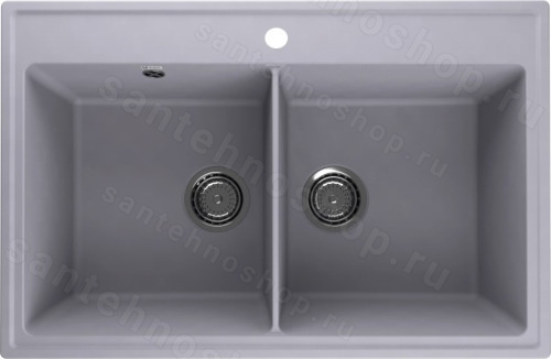Кухонная мойка Ulgran Quartz ruma Ruma 780-05 78x51 из кварцевого композита, серый