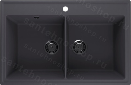 Кухонная мойка Ulgran Quartz ruma Ruma 780-08 78x51 из кварцевого композита, черный