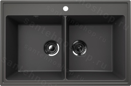 Кухонная мойка Ulgran Quartz ruma Ruma 780-09 78x51 из кварцевого композита, серый