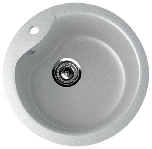 Кухонная мойка Ulgran U-102 U-102-310 48x48 из искусственного камня, серый