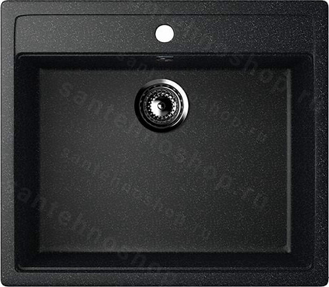 Кухонная мойка Ulgran U-104 U-104-308 56x50 из искусственного камня, черный