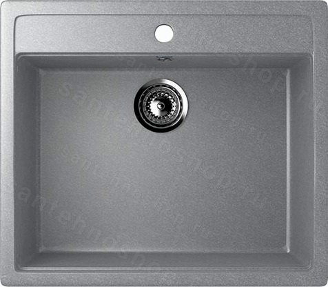 Кухонная мойка Ulgran U-104 U-104-342 56x50 из искусственного камня, серый
