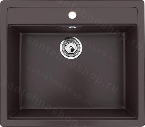 Кухонная мойка Ulgran U-104 U-104-345 56x50 из искусственного камня, коричневый
