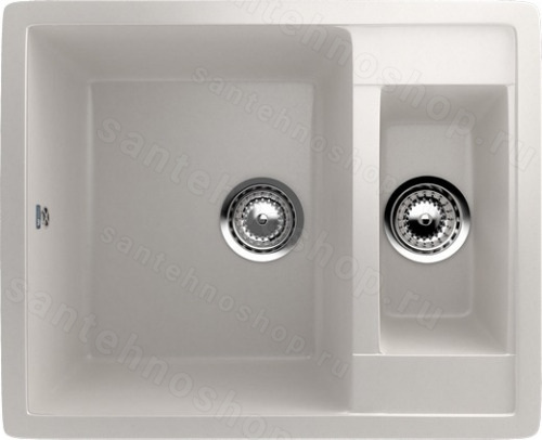 Кухонная мойка Ulgran U-106 U-106-331 60x49 из искусственного камня, белый