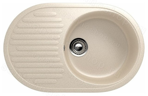 Кухонная мойка Ulgran U-107 U-107-328 72x46 из искусственного камня, бежевый