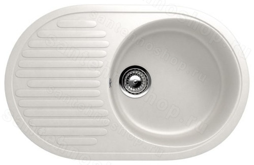 Кухонная мойка Ulgran U-107 U-107-341 72x46 из искусственного камня, белый