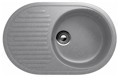 Кухонная мойка Ulgran U-107 U-107-342 72x46 из искусственного камня, серый