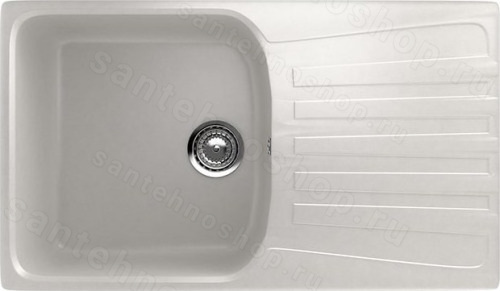 Кухонная мойка Ulgran U-203 U-203-341 83x48 из искусственного камня, белый