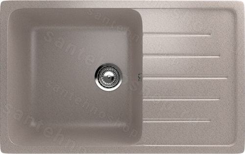 Кухонная мойка Ulgran U-400 U-400-302 75x50 из искусственного камня, песочный