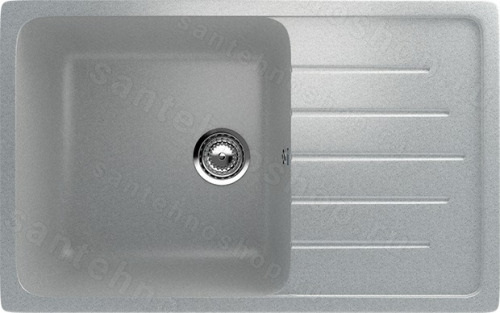 Кухонная мойка Ulgran U-400 U-400-310 75x50 из искусственного камня, серый