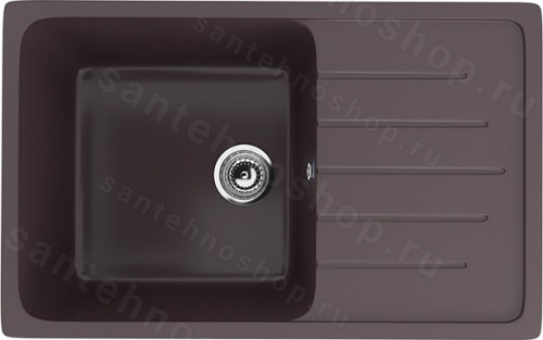 Кухонная мойка Ulgran U-400 U-400-345 75x50 из искусственного камня, коричневый