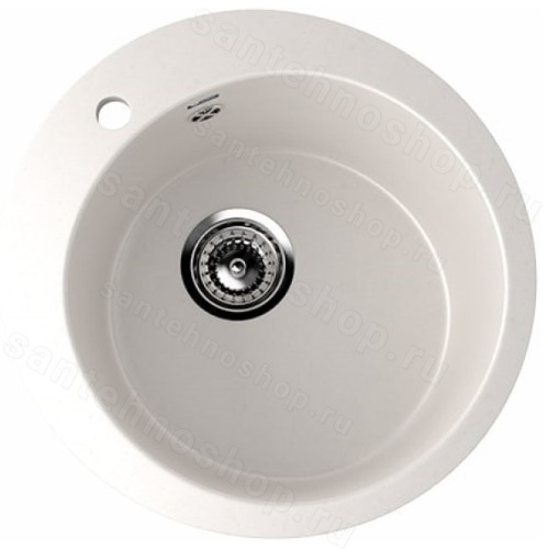 Кухонная мойка Ulgran U-405 U-405-331 50x50 из искусственного камня, белый