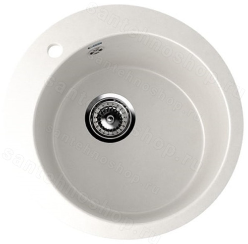 Кухонная мойка Ulgran U-405 U-405-341 50x50 из искусственного камня, белый