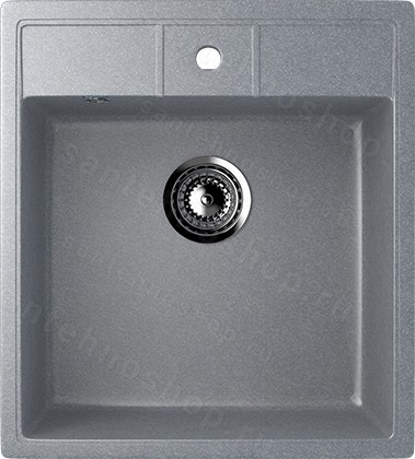 Кухонная мойка Ulgran U-406 U-406-342 45x50 из искусственного камня, серый