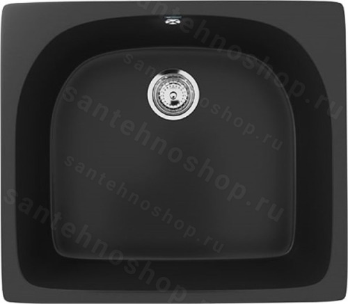 Кухонная мойка Ulgran U-408 U-408-344 59x51 из искусственного камня, черный