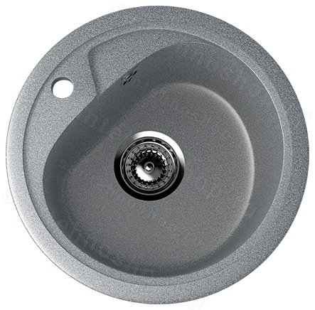 Кухонная мойка Ulgran U-500 U-500-309 44x44 из искусственного камня, серый