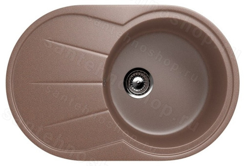Кухонная мойка Ulgran U-503 U-503-307 75x48 из искусственного камня, коричневый