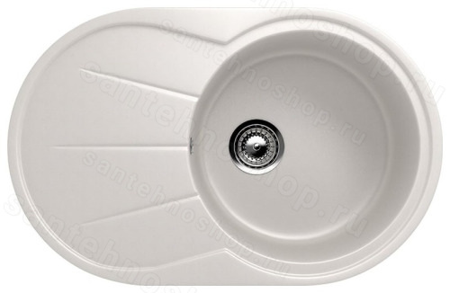 Кухонная мойка Ulgran U-503 U-503-331 75x48 из искусственного камня, белый