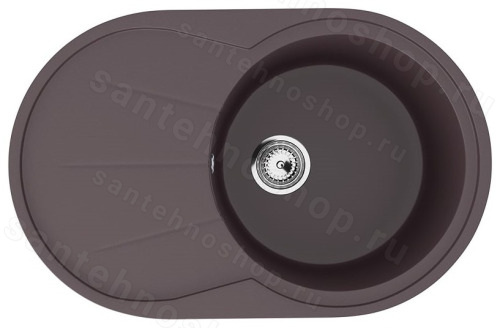 Кухонная мойка Ulgran U-503 U-503-345 75x48 из искусственного камня, коричневый