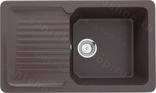 Кухонная мойка Ulgran U-506 U-506-345 77x50 из искусственного камня, коричневый