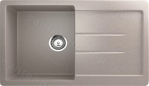 Кухонная мойка Ulgran U-507 U-507-302 77x50 из искусственного камня, песочный