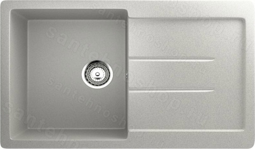Кухонная мойка Ulgran U-507 U-507-310 77x50 из искусственного камня, серый