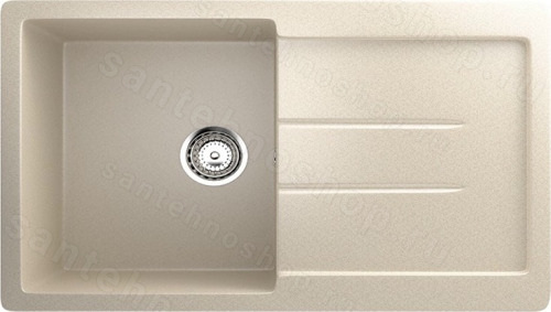 Кухонная мойка Ulgran U-507 U-507-328 77x50 из искусственного камня, бежевый