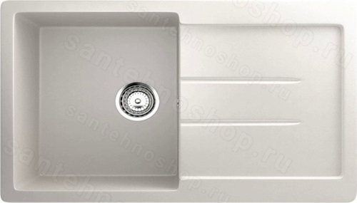 Кухонная мойка Ulgran U-507 U-507-331 77x50 из искусственного камня, белый