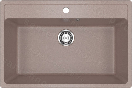 Кухонная мойка Ulgran U-600 U-600-307 76x51 из искусственного камня, коричневый