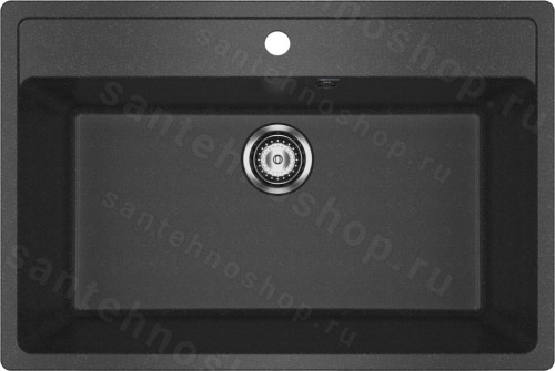 Кухонная мойка Ulgran U-600 U-600-308 76x51 из искусственного камня, черный