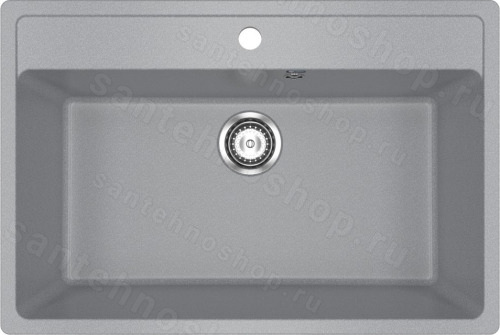 Кухонная мойка Ulgran U-600 U-600-309 76x51 из искусственного камня, серый