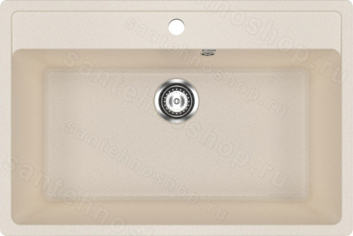Кухонная мойка Ulgran U-600 U-600-328 76x51 из искусственного камня, бежевый