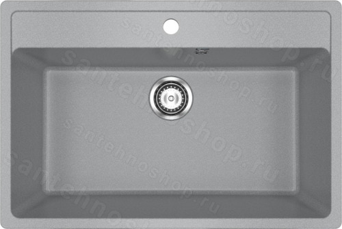 Кухонная мойка Ulgran U-600 U-600-342 76x51 из искусственного камня, серый