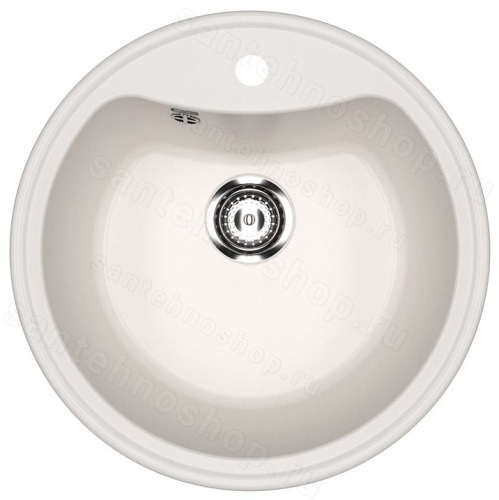 Кухонная мойка Ulgran U-601 U-601-331 51x51 из искусственного камня, белый