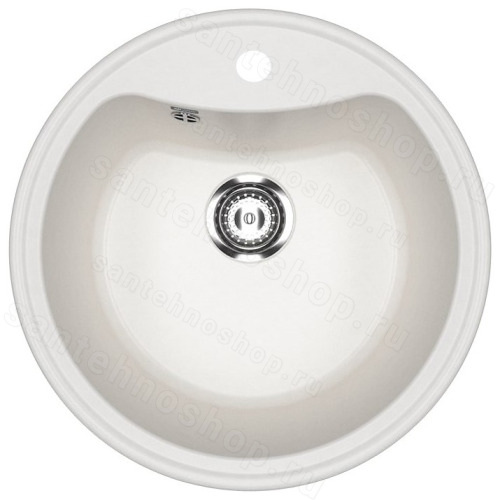 Кухонная мойка Ulgran U-601 U-601-341 51x51 из искусственного камня, белый