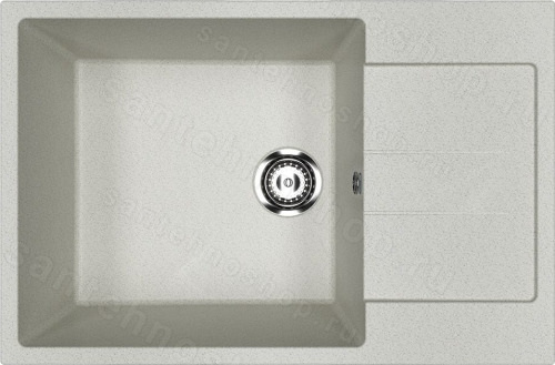 Кухонная мойка Ulgran U-602 U-602-310 76x50 из искусственного камня, серый