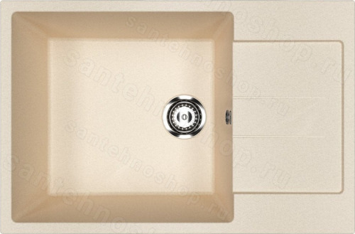 Кухонная мойка Ulgran U-602 U-602-328 76x50 из искусственного камня, бежевый