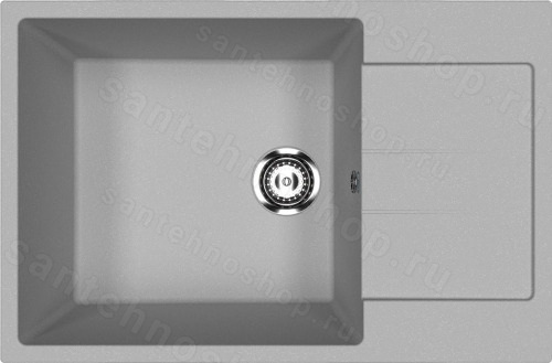 Кухонная мойка Ulgran U-602 U-602-342 76x50 из искусственного камня, серый