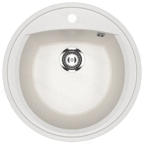 Кухонная мойка Ulgran U-603 U-603-341 52x52 из искусственного камня, белый