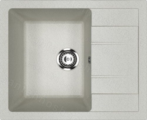 Кухонная мойка Ulgran U-607 U-607-310 61x50 из искусственного камня, серый