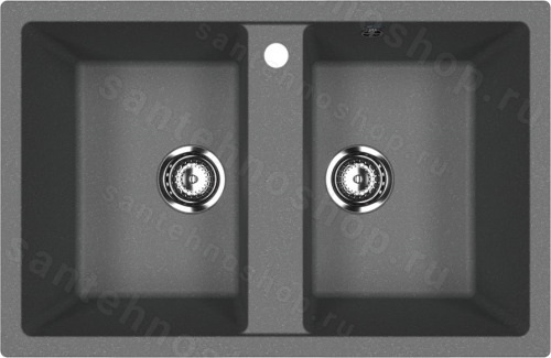 Кухонная мойка Ulgran U-608 U-608-343 77x50 из искусственного камня, серый