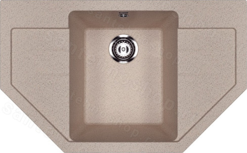 Кухонная мойка Ulgran U-609 U-609-302 79x49 из искусственного камня, песочный