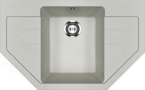 Кухонная мойка Ulgran U-609 U-609-310 79x49 из искусственного камня, серый