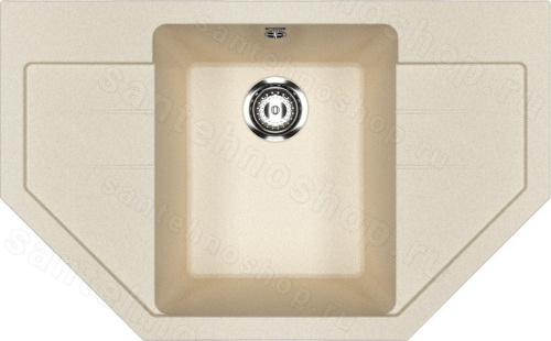 Кухонная мойка Ulgran U-609 U-609-328 79x49 из искусственного камня, бежевый