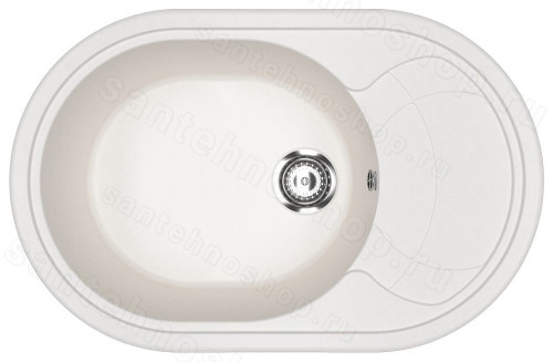 Кухонная мойка Ulgran U-610 U-610-341 78x50 из искусственного камня, белый