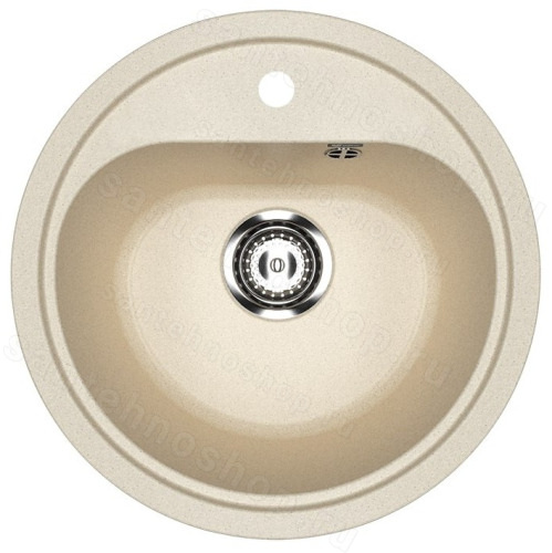 Кухонная мойка Ulgran U-700 U-700-328 44x44 из искусственного камня, бежевый