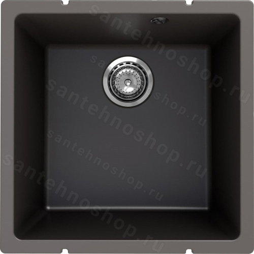 Кухонная мойка Ulgran Underground 400 Under 400-09 45x45 из кварцевого композита, серый
